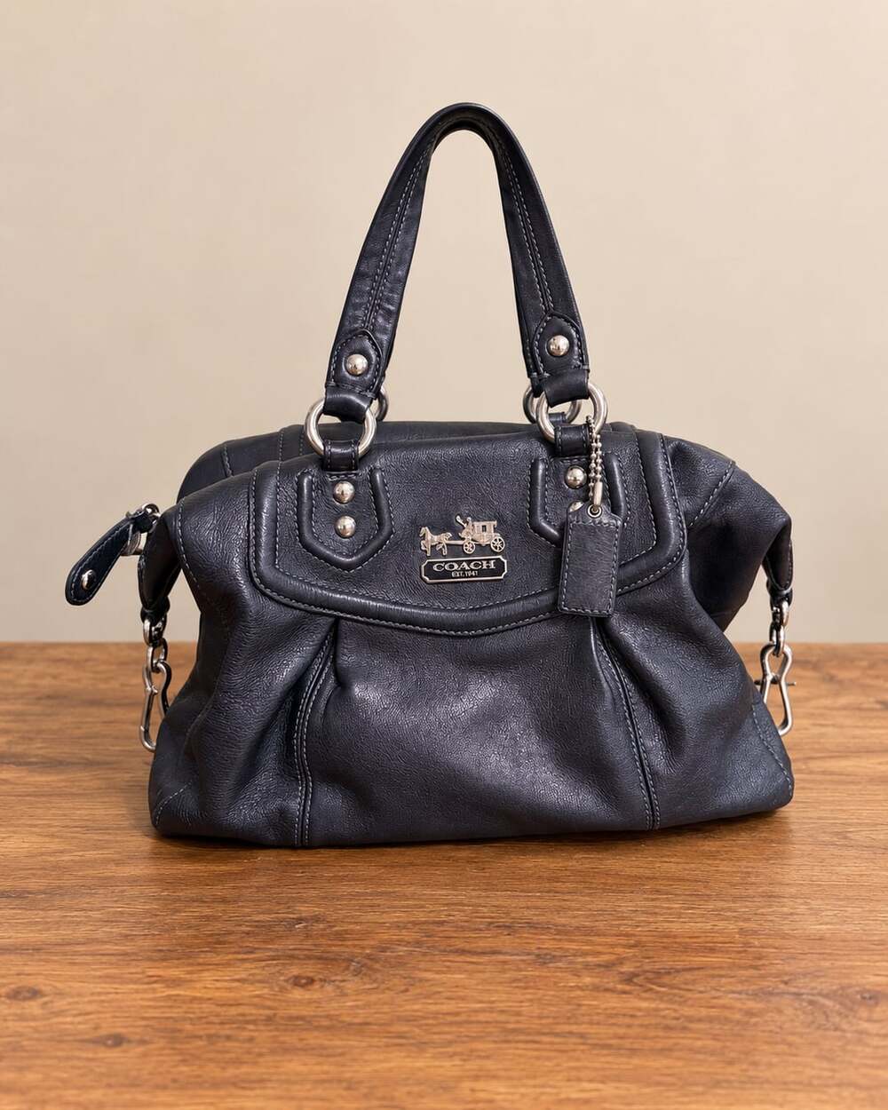 Coach Madison Sabrina Black Leather Convertible Satchel 2011 Y2K Style